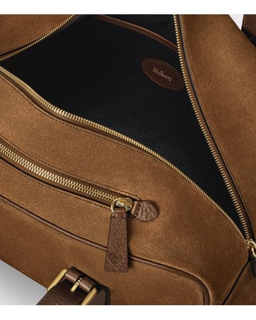 Mulberry Brown Suede Boston Shoulder Bag