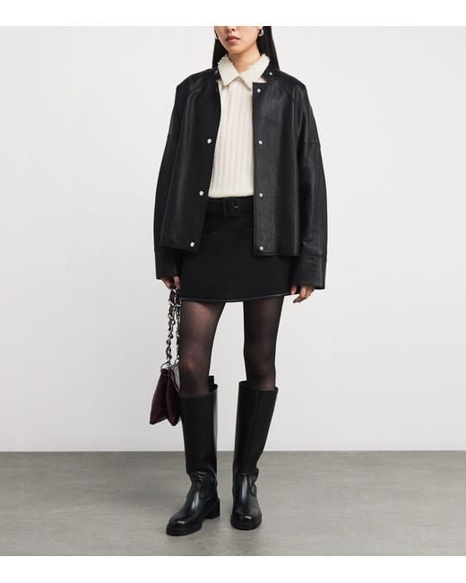 Maje White Wool-Blend Pearl-Collar Sweater