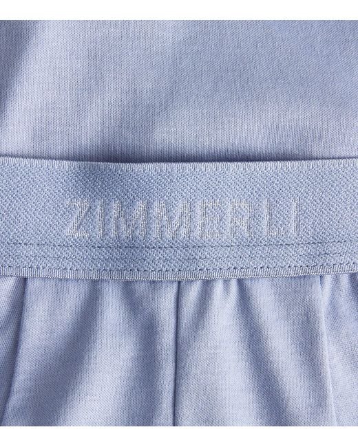 Zimmerli of Switzerland Blue Sea Island Cotton Boxer Briefs for men