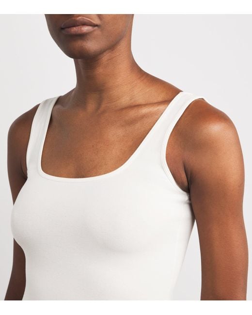Skims White Stretch-Cotton Jersey Tank Top