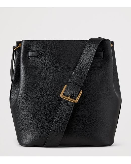 Mulberry Black Large Leather Islington Bucket Bag