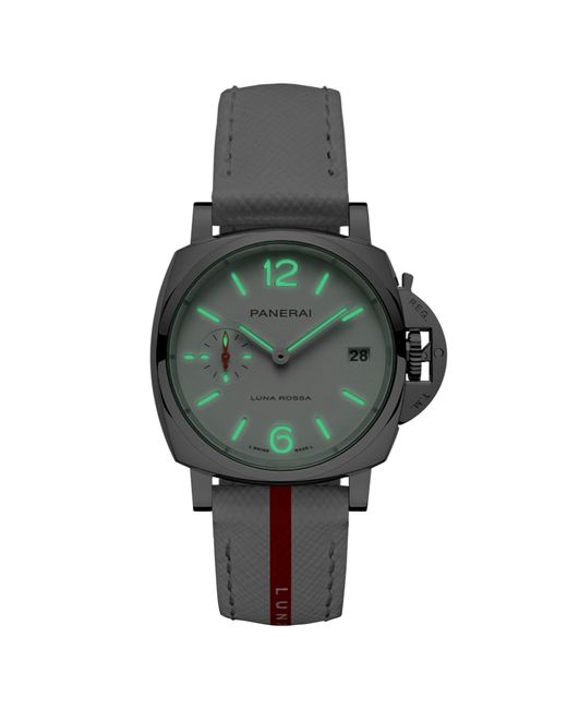 Panerai White Stainless Steel Luminor Due Luna Rossa Watch