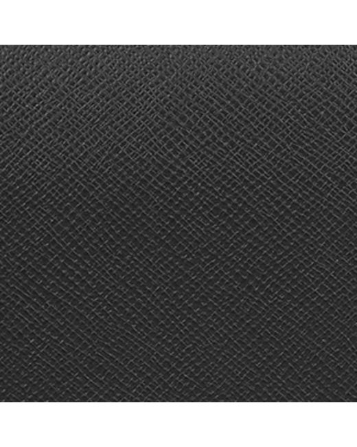 Smythson Black Leather Marshall Travel Wallet for men