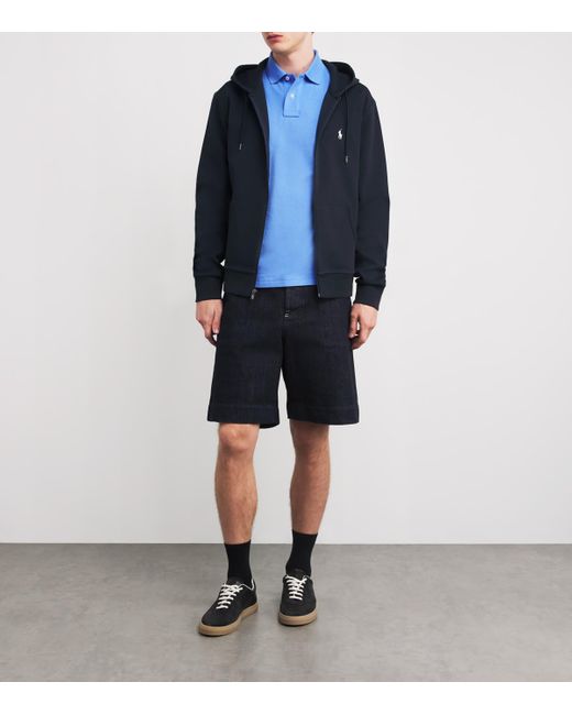 Polo Ralph Lauren Blue Polo Pony Zip-Up Hoodie for men