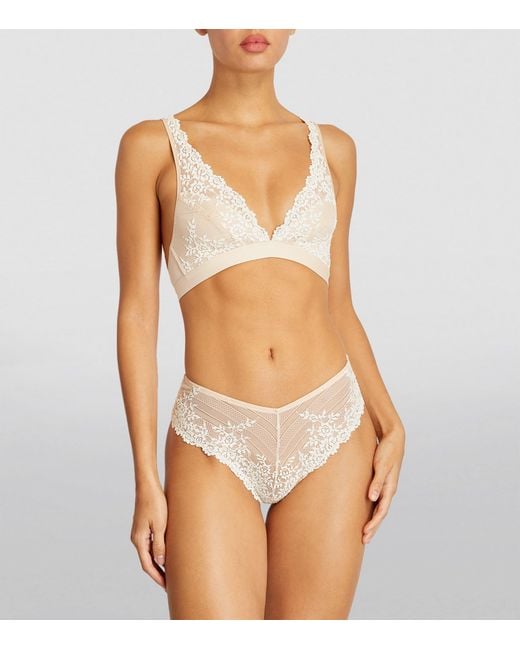 Wacoal White Embrace Lace Tanga Briefs