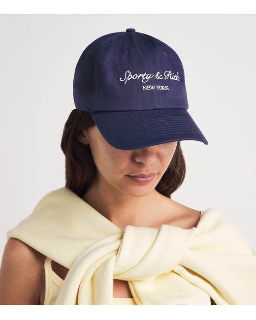 Sporty & Rich Blue Cotton Syracuse Baseball Cap