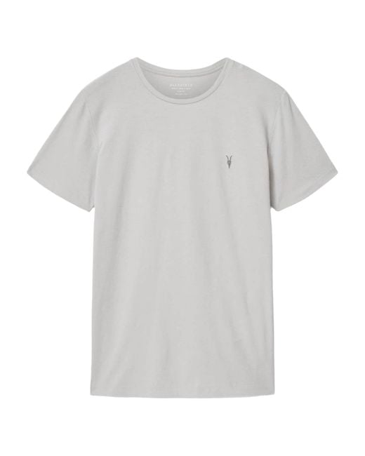 AllSaints White Organic Cotton Slim Tonic T-Shirt for men