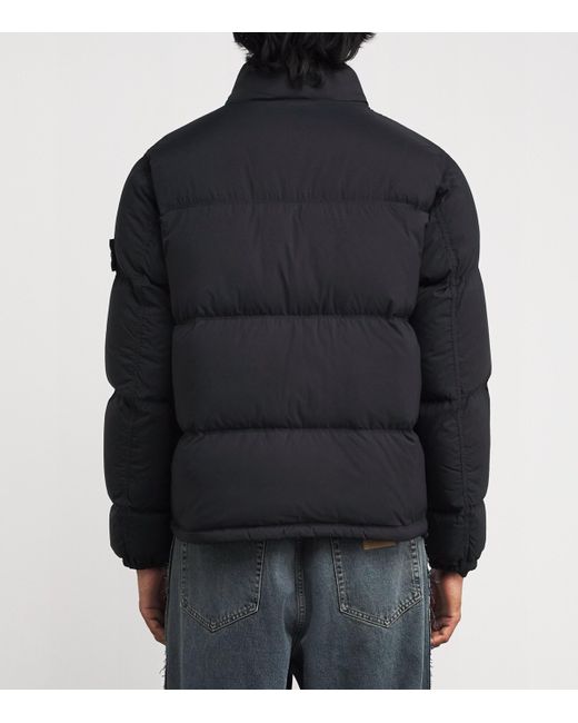 Stone Island Blue Ripstop Down Puffer Jacket for men