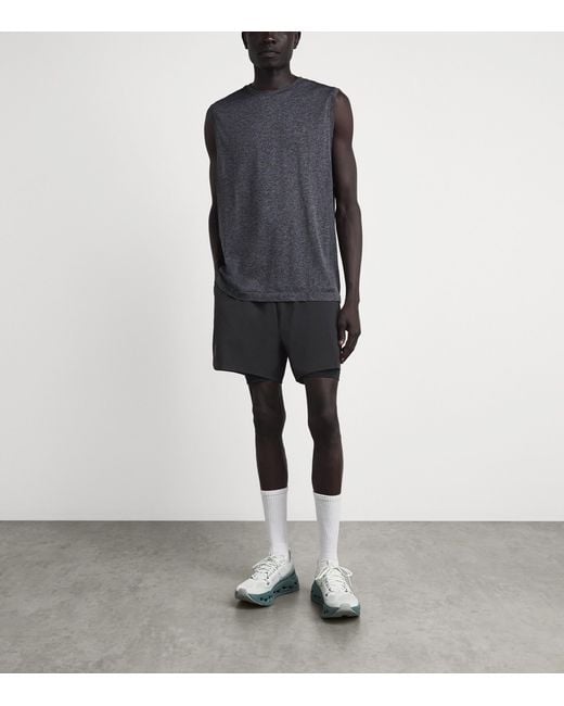 On Shoes Gray 2-In-1 Train Shorts for men