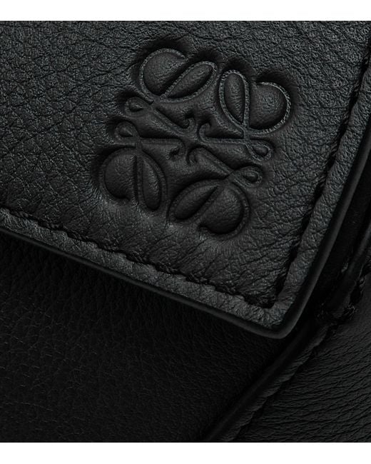 Loewe Black Mini Leather Puzzle Edge Belt Bag for men