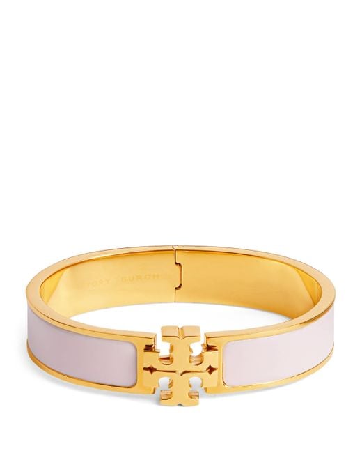 Tory Burch Metallic Enamelled Kira Hinge Bangle