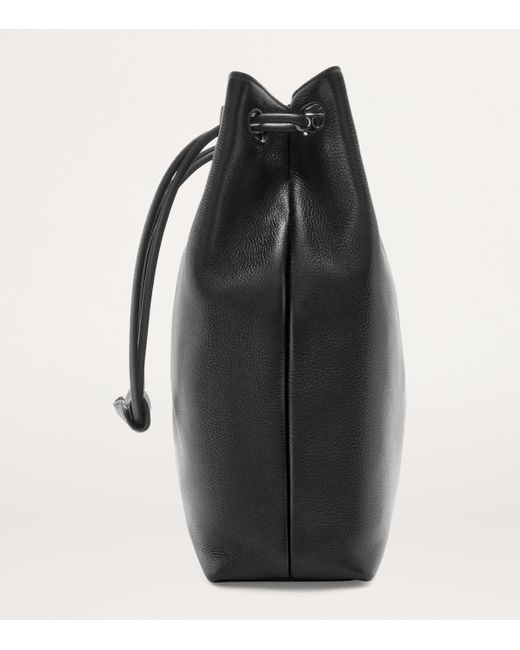 Loewe Black Leather Pebble Shoulder Bag for men