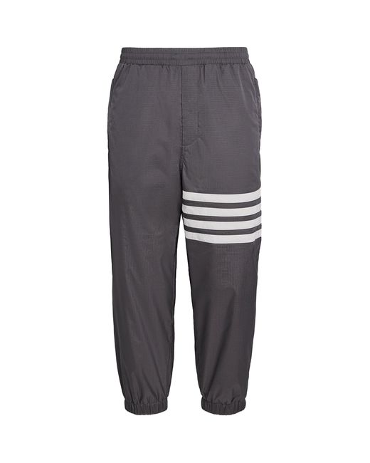 Thom Browne Gray Weather-Resistant 4-Bar Sweatpants for men