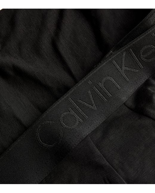Calvin Klein Black Low-Rise Tonal Trunks for men