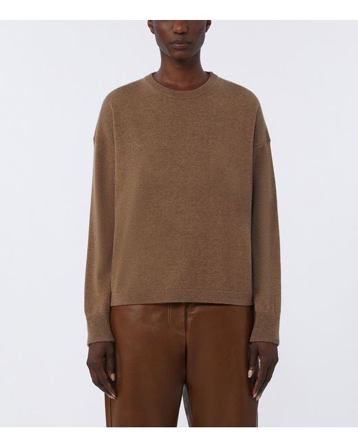 Max Mara Brown Virgin Wool-Cashmere Sweater