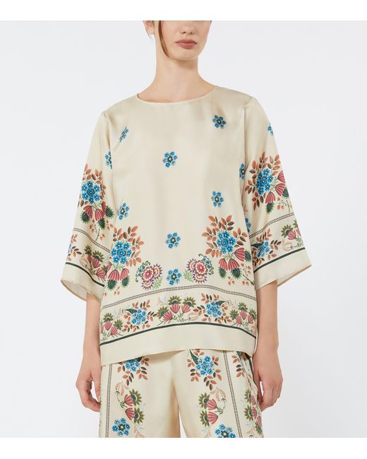 Weekend by Maxmara Natural Silk Printed Blouse