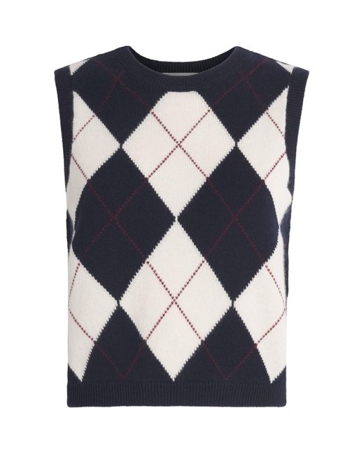 FRAME Blue X Sotheby's Argyle Sweater Vest