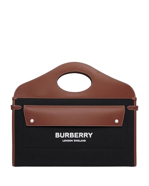 Burberry Brown Canvas Pocket Bag Blanket Holder