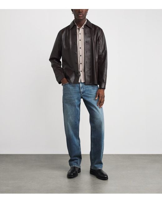 Rag & Bone Brown Wool-Blend Knitted Short-Sleeve Shirt for men