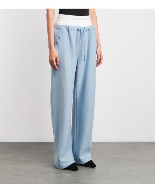 Alexander Wang Women's Blue Logo Brief Sweatpants