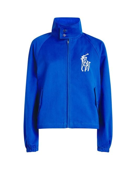 Polo Ralph Lauren Blue Cotton Twill Windbreaker Jacket