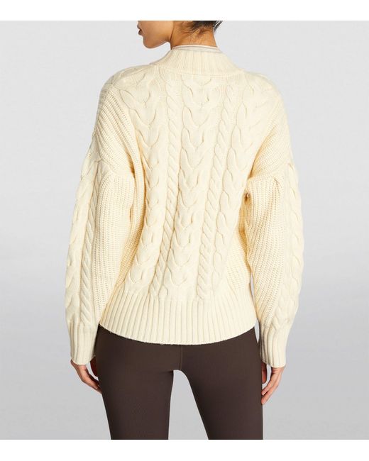 Varley Natural Cable-knit Grace Cardigan