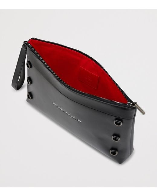 Christian Louboutin Black Kosmica Soft Leather Pouch for men