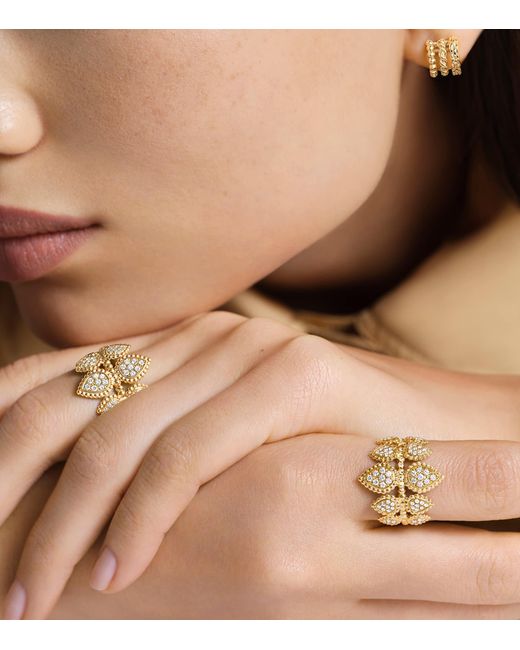 Boucheron Natural And Diamond Serpent Bohème Asymmetric Clip-On Earrings