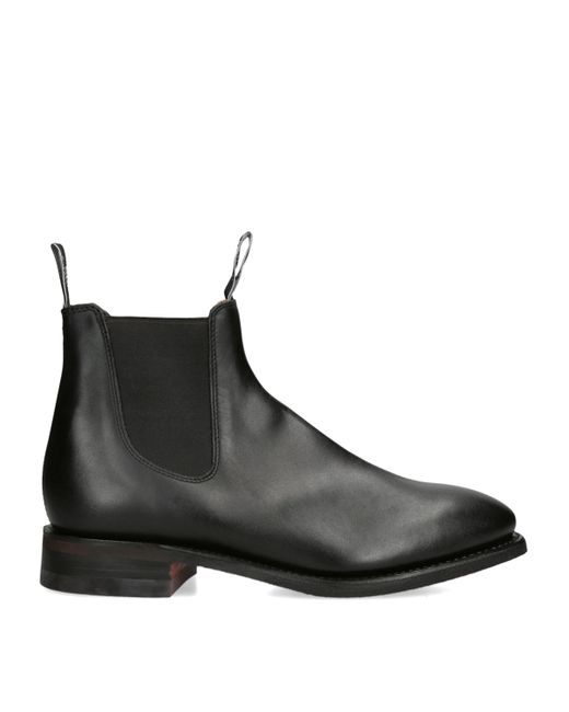R.M.Williams Black Leather Ankle Boots for men