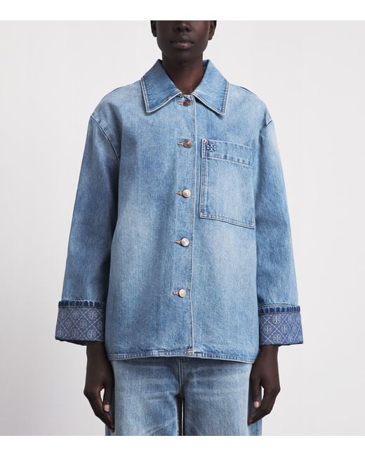 Tory Burch Blue Barn Denim Jacket