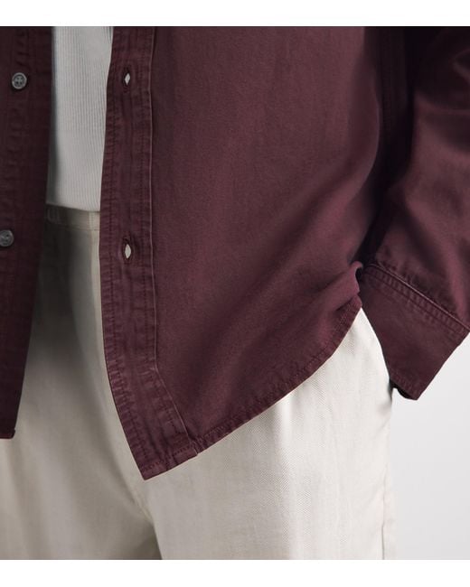Citizens of Humanity Purple Cotton-Linen Cairo Shirt for men