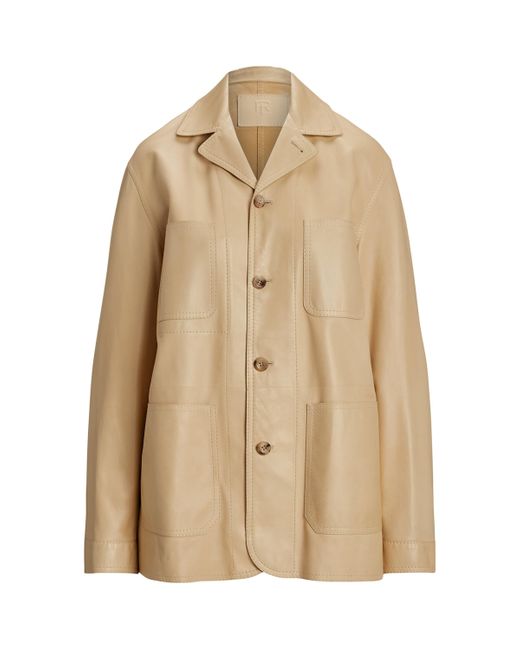 Ralph Lauren Natural Leather Adrianna Jacket
