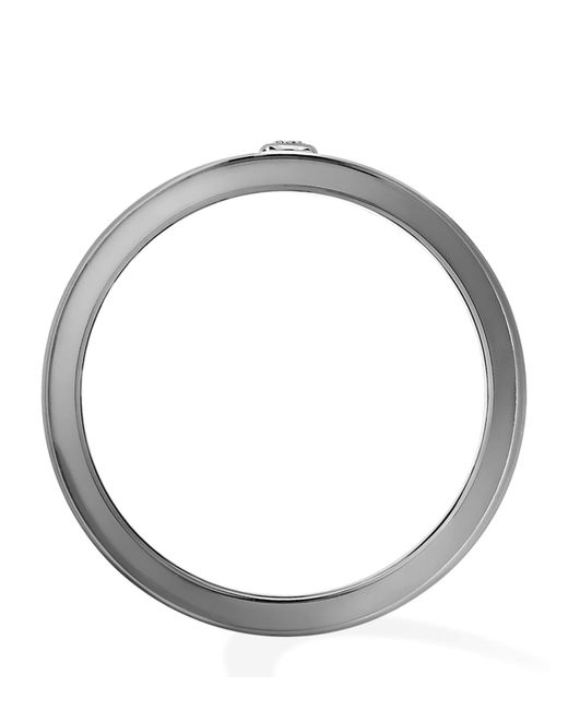 Messika Gray Move Titanium Brushed Titanium And Diamond Ring