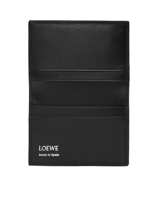 Loewe Blue Leather Bi-fold Card Holder for men