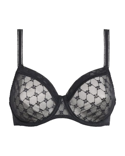 Simone Perele Black Lace Plume Plunge Bra