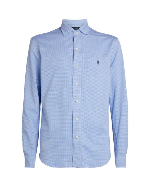 Polo Ralph Lauren Cotton Micro-houndstooth Shirt in Blue for Men | Lyst UK