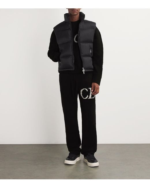 Cole Buxton Black Wool-Blend Logo Sweatpants for men
