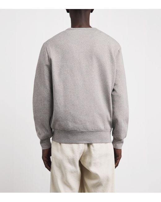 Polo Ralph Lauren Gray Cotton-Blend Logo Sweatshirt for men