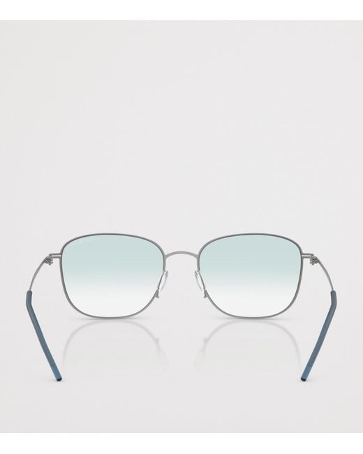 Giorgio Armani Metallic Metal Pillow Sunglasses for men