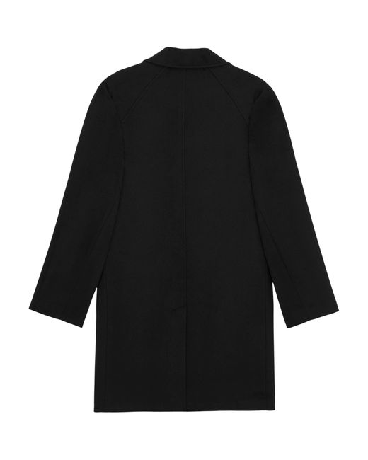 Saint Laurent Black Double-Faced Cashmere Overcoat for men