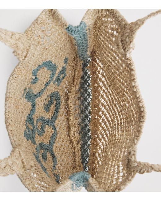 The Jacksons Blue Jute Ciao Bella Tote Bag