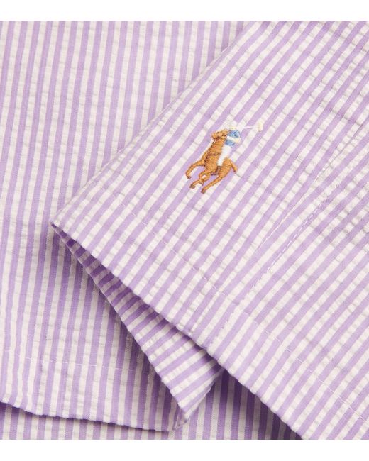 Polo Ralph Lauren Purple Seersucker Traveller Swim Shorts for men
