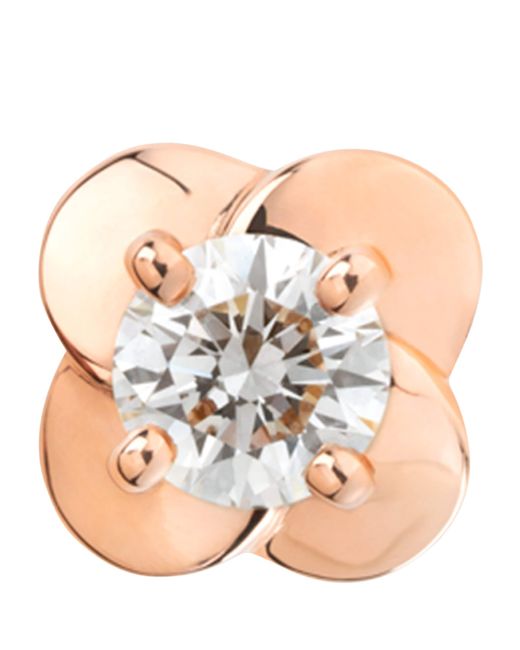 Chanel Metallic And Diamond Camélia Single Earring