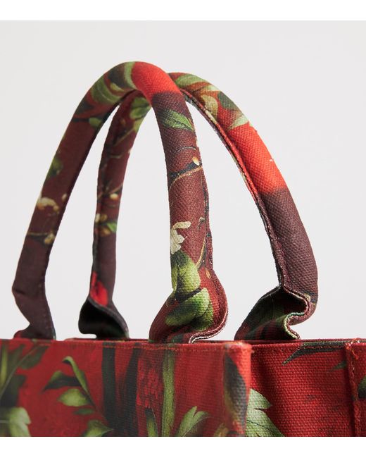 Harrods Red Small Exotics Blend 49 Tote Bag
