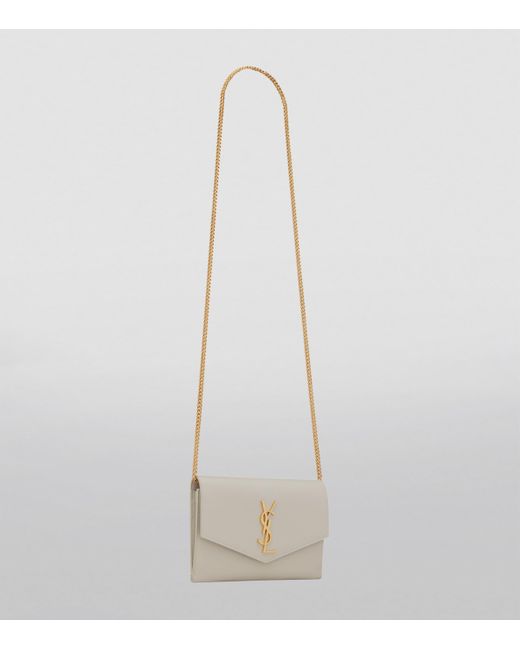 Saint Laurent Natural Uptown Chain Wallet
