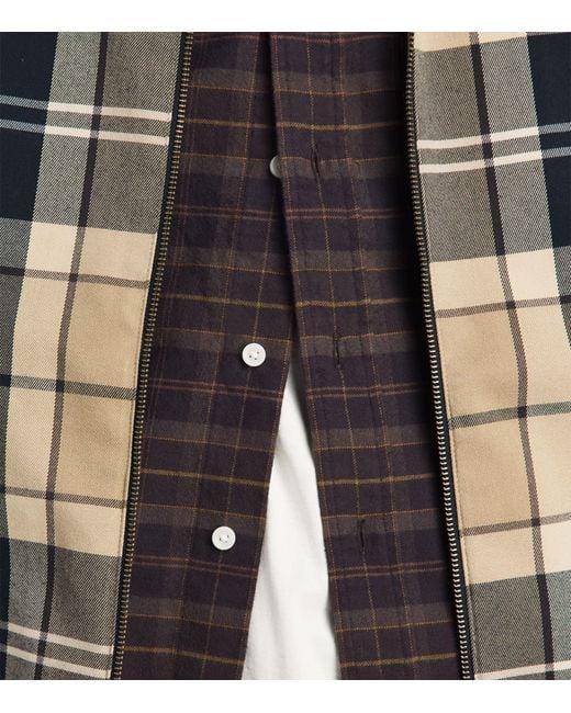 Barbour Black Cotton Mineral Tartan Dunoon Shirt for men