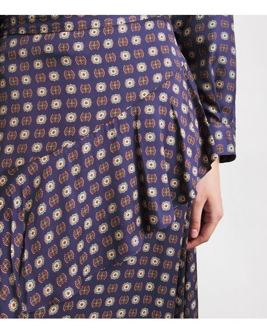 Claudie Pierlot Purple Tiered Midi Skirt