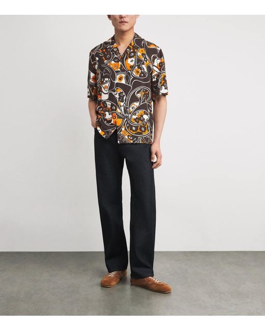 Sandro Black Short-Sleeve Floral Shirt for men