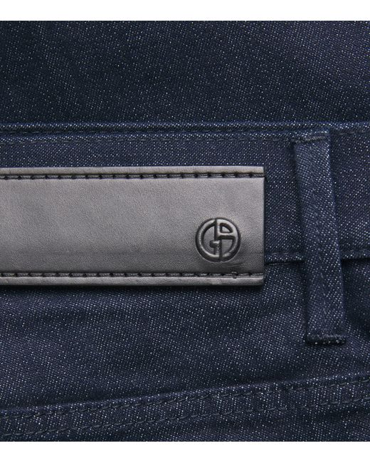Giorgio Armani Blue Stretch-Cotton-Blend Chinos for men