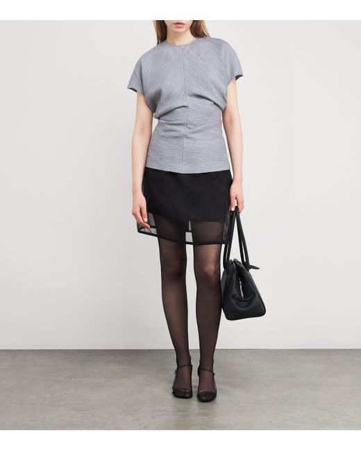 Totême  Gray Mistral Slouch-Waist Top